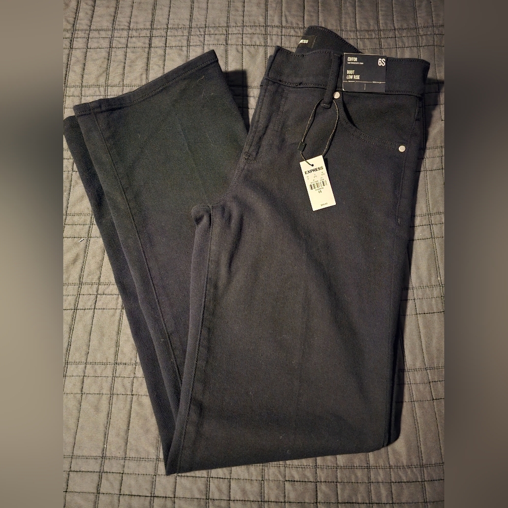 Express Editor slim boot low rise jeans